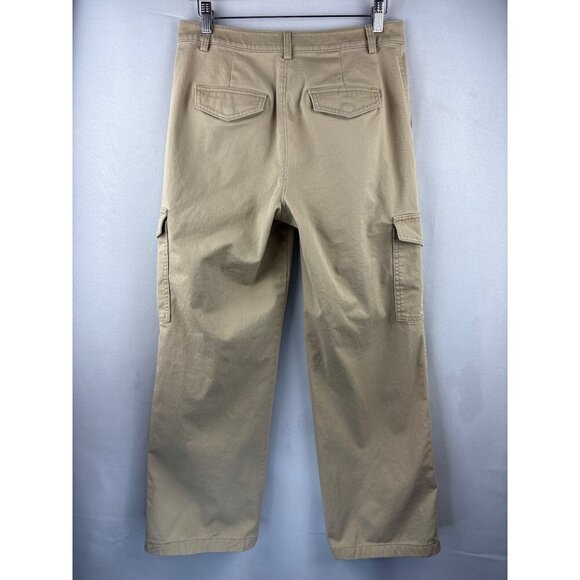 Loft Womens Cargo Pants Size 4 Beige Casual Cotton Spandex Blend Machine Washabl - Picture 5 of 6